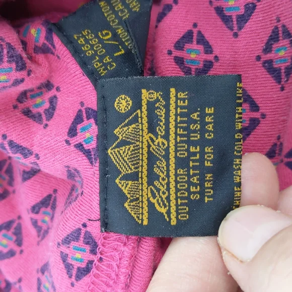 Vintage 90s Eddie Bauer Turtleneck Shirt Long Sleeve Pink Cotton Size Large - Picture 4 of 6